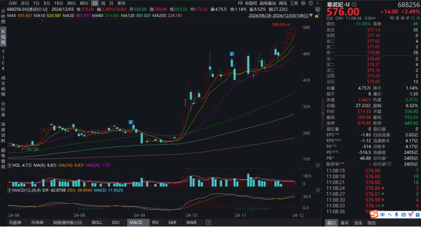 寒武紀股價暴漲原因分析，寒武紀股價暴漲的背后原因解析